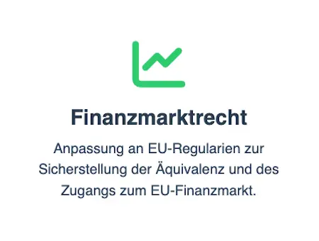 Anpassung an EU-Regularien zur Sicherstellung der &Auml;quivalenz und des Zugangs zum EU-Finanzmarkt.